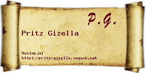 Pritz Gizella névjegykártya